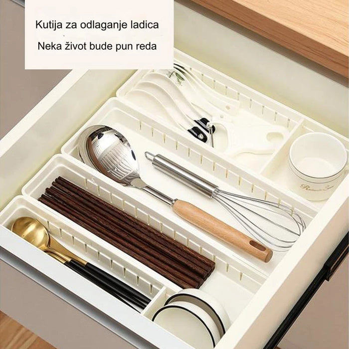 Desktop Drawer Storage Box with Dividers, Perfect for Organizing Kitchen and Office Supplies