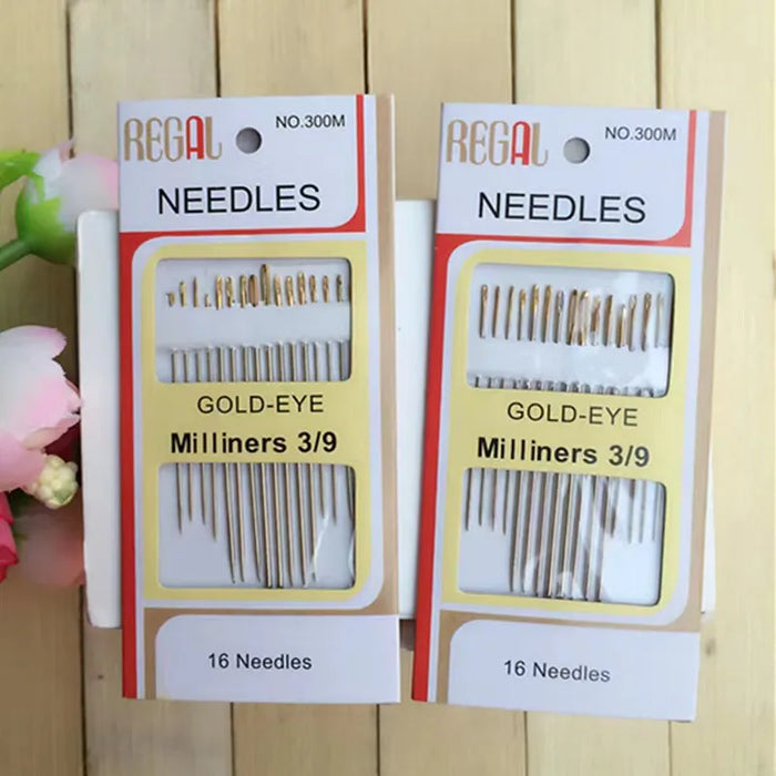 Gold-Tailed Sewing Needles with Multipurpose and Fine Carbon Steel Hand Sewing Needles