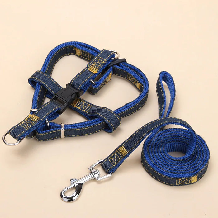 Chic and Comfortable Dog Collar and Leash Set for Daily Walking