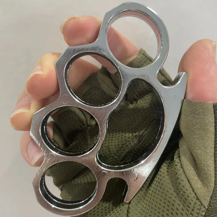 Heavy-duty Four-finger Tiger Ring with Reinforced Strap for Self-defense and Emergency Escape