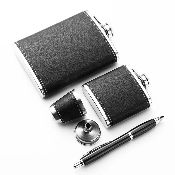 Travel Stainless Steel Rod Set with Flask and Funnel