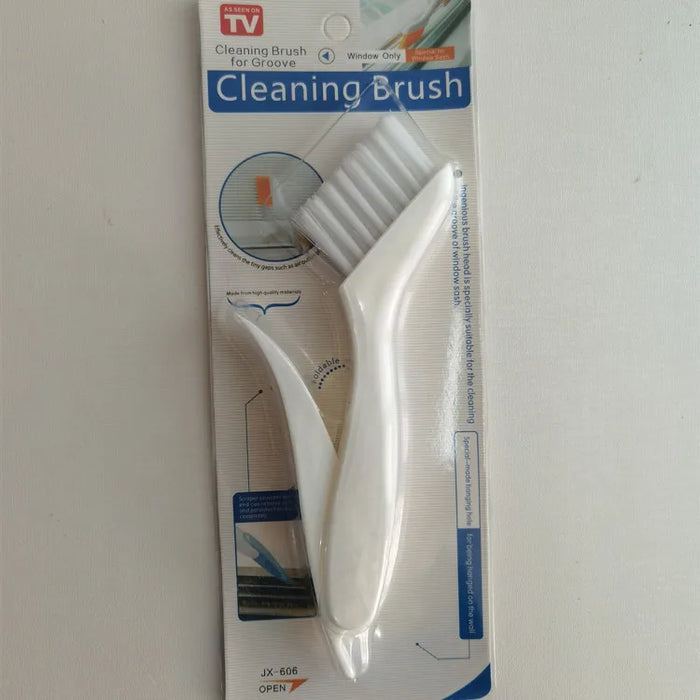 Foldable Plastic Brush for Kitchen Cleaning with 2-in-1 Groove Gap Brush