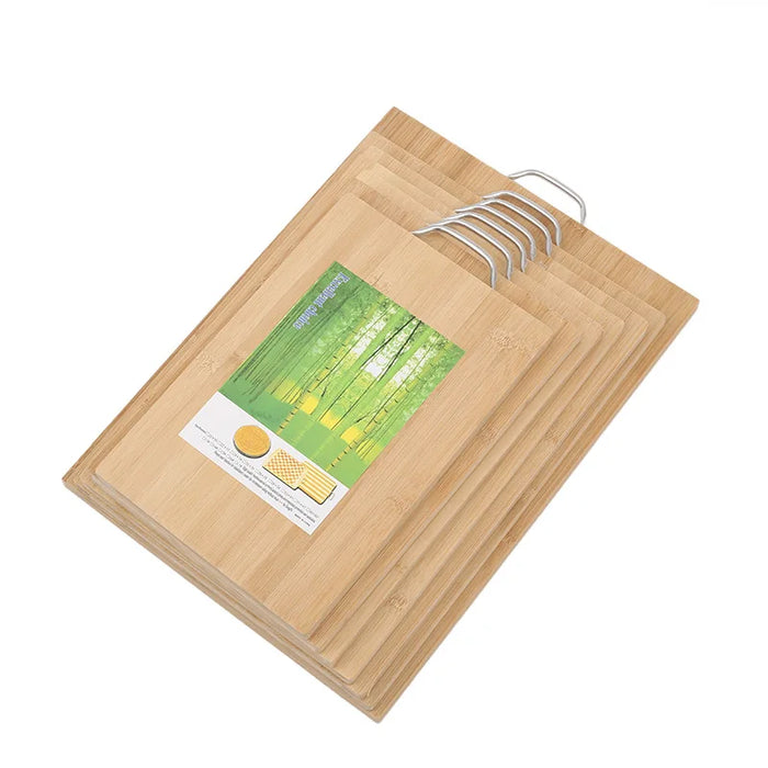 Durable and environmentally friendly bamboo cutting board set