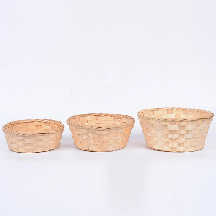 Handmade bamboo storage baskets for home decoration and organization