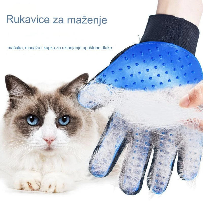 Cat and dog five-finger design gloves hair removal bath massage tool