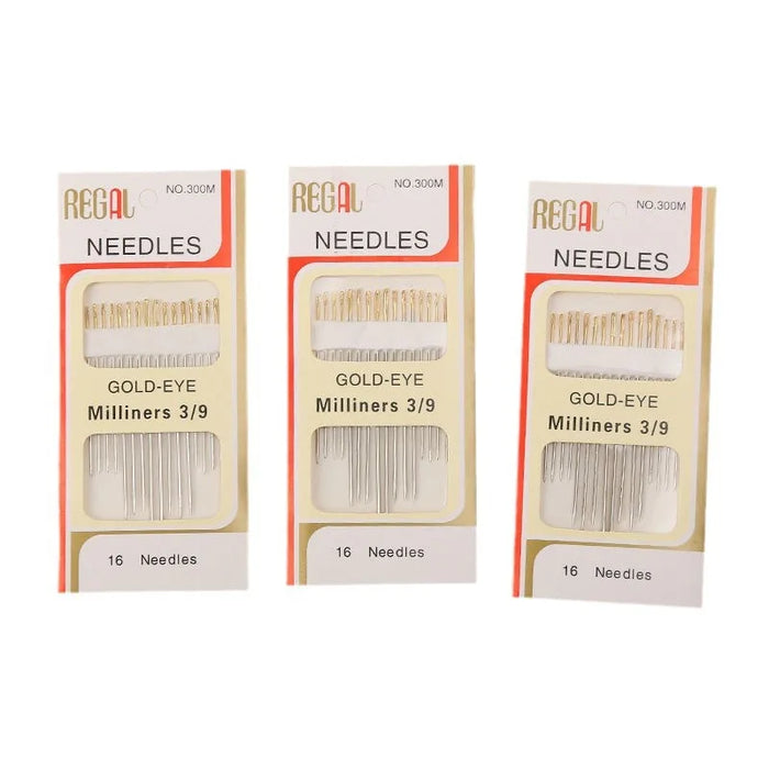 Gold-Tailed Sewing Needles with Multipurpose and Fine Carbon Steel Hand Sewing Needles