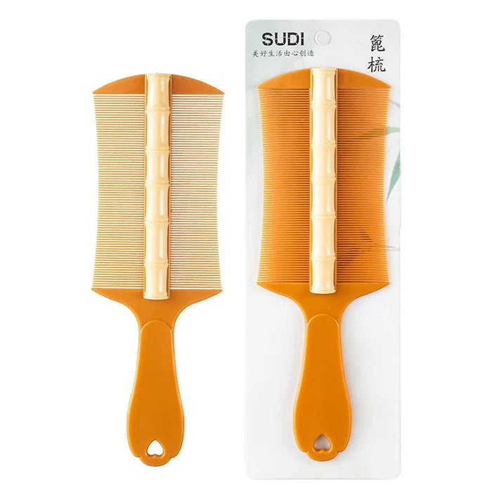 Double-sided super dense teeth lice cleaning scalp comb with handle for pet flea removal