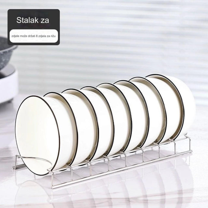 New stainless steel dish rack, space-saving dishwasher rack