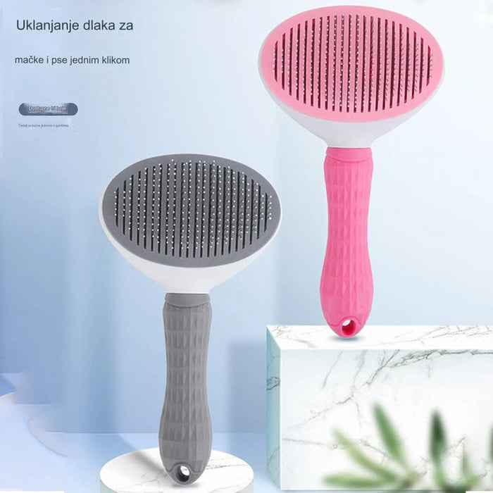 Professional pet grooming brush, one-click self-cleaning hair remover