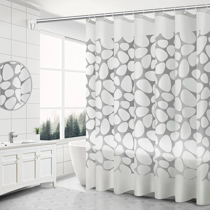 P EVA material, mildew-proof and waterproof bathroom decorative shower curtain