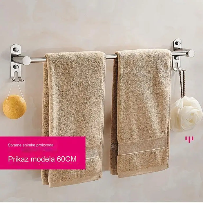 Stainless steel towel rack is easy to punch