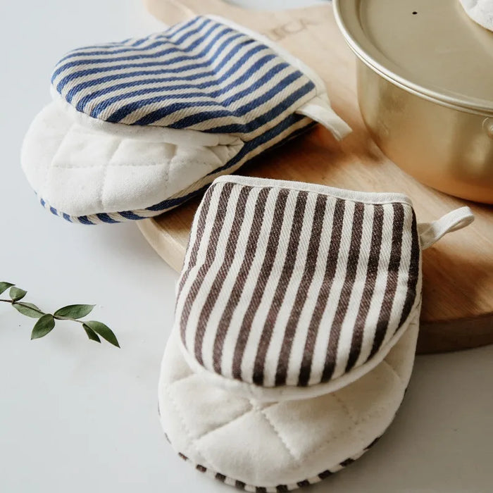 Thickened Microwave Oven Gloves Cotton and Linen Heat-resistant Baking Gloves Household Steam Box Oven Gloves