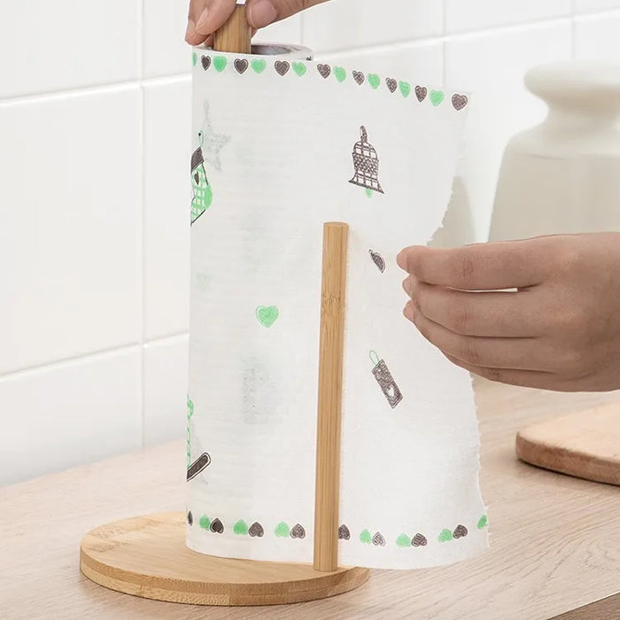 Stylish kitchen wooden tissue holder