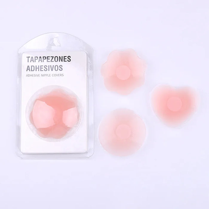 Reusable female invisible adhesive waterproof silicone breast patch