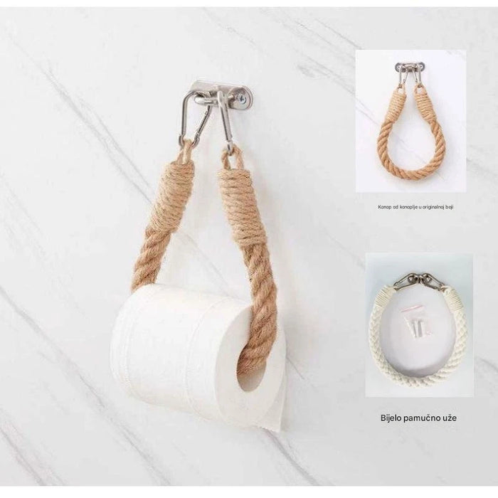 Creative paper holder with hemp rope