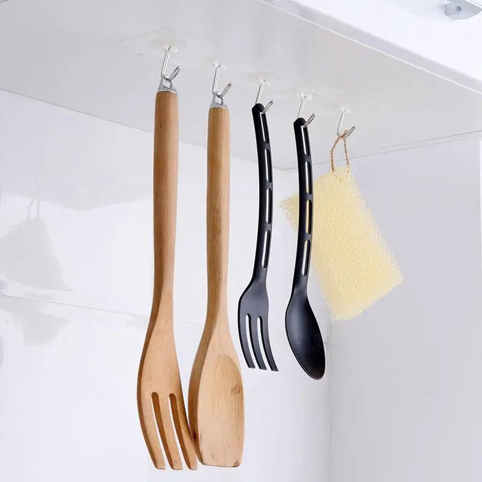 Invisible magic glue hooks for bathroom walls, transparent heavy-duty hooks