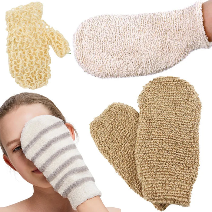 Double-Sided Bath Glove for Exfoliating and Cleansing