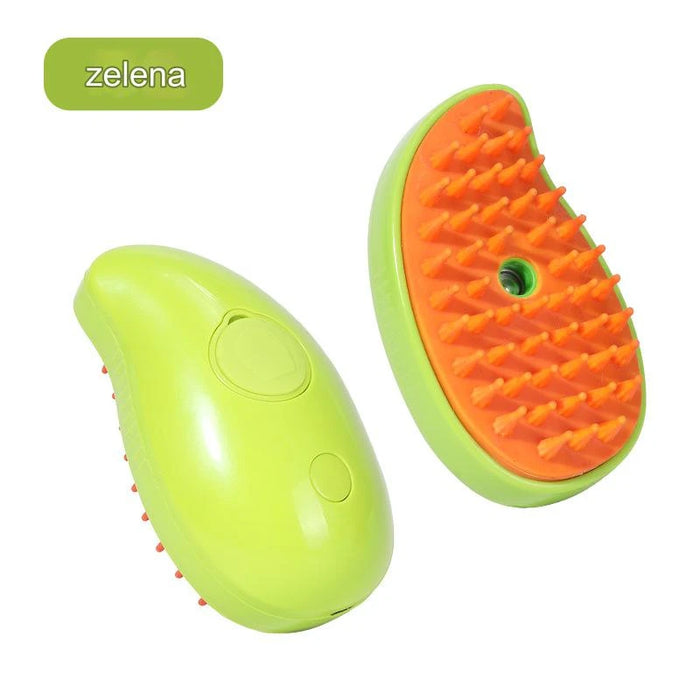 Pet grooming comb with electric spray and massage function