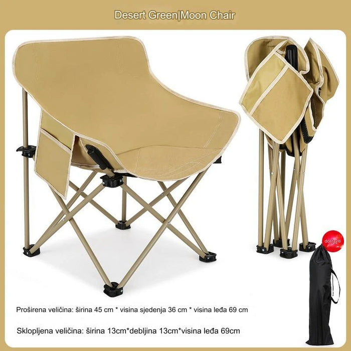 Lightweight folding fishing chair for camping and beach use