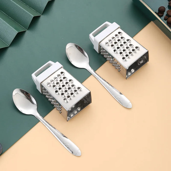 Stainless Steel Cheese Grater with 4 Sides Mini Slicer and Chocolate Shaver Wholesale