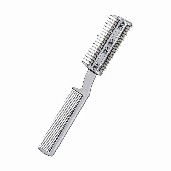 Pet hair removal comb with stainless steel blade