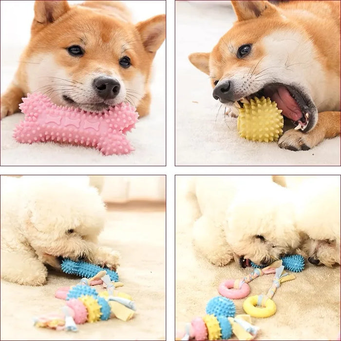 An indestructible dog ball toy that cleans teeth and promotes exercise