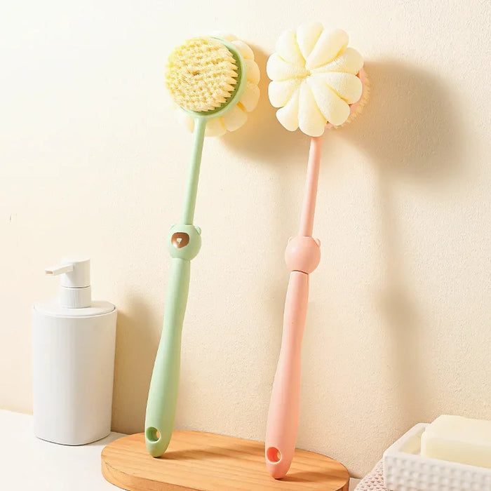 Long handle brush Soft bristle double sided bath brush