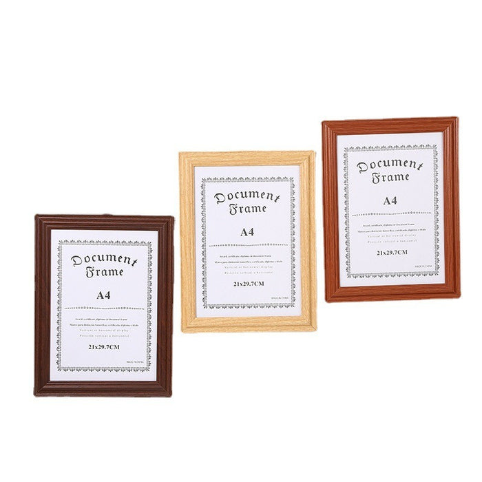 Minimalist Wooden Certificate Frame for Wall Hanging or Display in Photography Studio